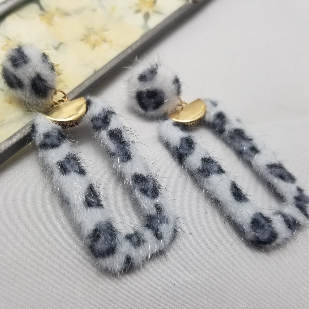 Faux fur earrings